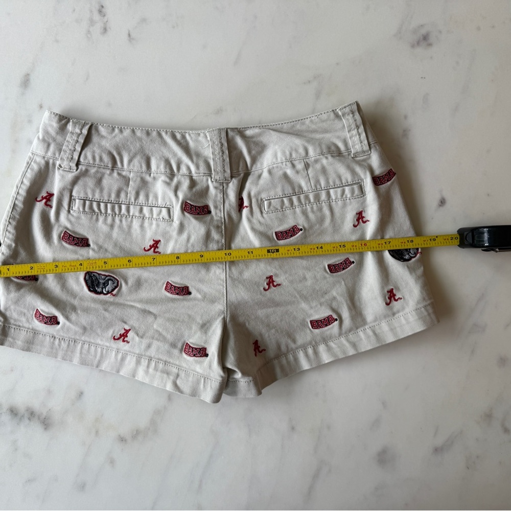 Vintage Y2K Alabama Crimson Tide, Bama Logo Embroidered Micro Shorts, size 0 - Picture 6 of 6